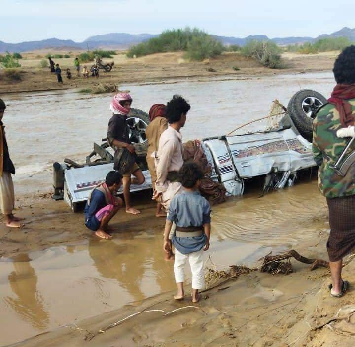 وفاة شخصان غرقًا بسيول الأمطار في الجوف