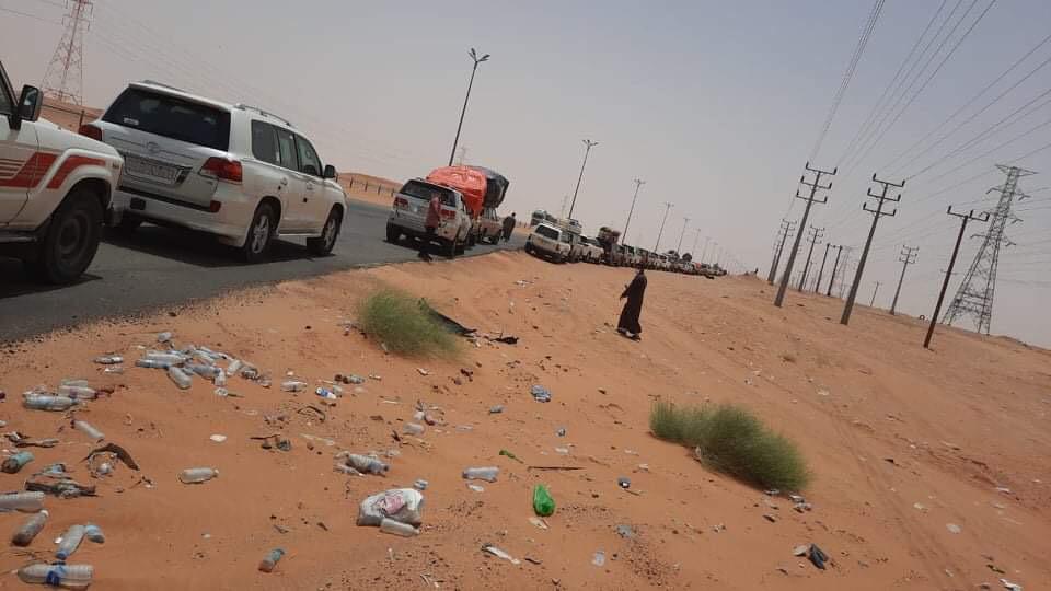صور من منفذ الوديعة بالجانب السعودي