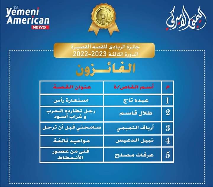 الإعلان عن الفائزين بجازة أدبية 