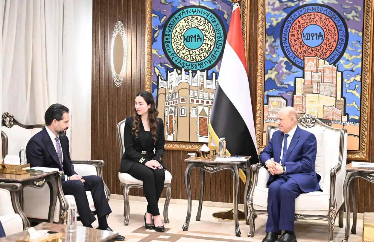 العليمي يؤكد لأمريكا أن اليمن لن يسمح بأي انتهاك لسيادته ويحمل إيران مسؤولية تصعيد الحوثيين