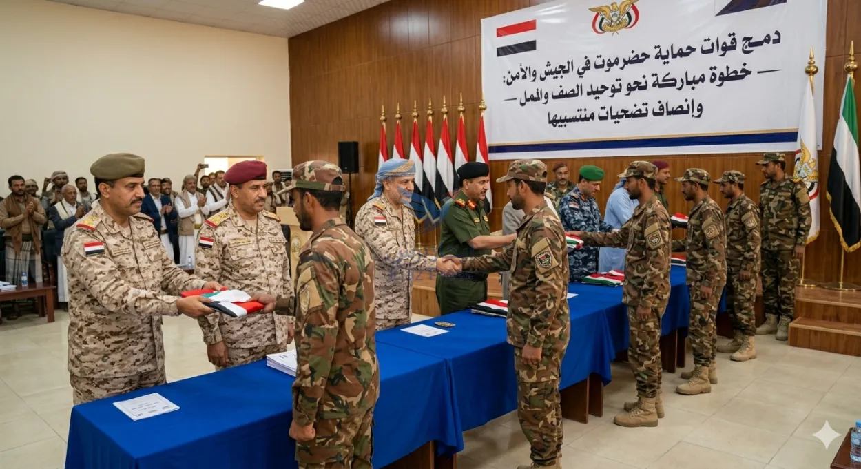 الخنبشي يوجه بدمج قوات حماية حضرموت في الجيش والأمن ويؤكد إنصاف تضحيات منتسبيها